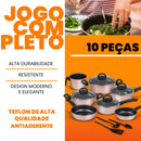 Jogo de Panelas Antiaderente 10 Peças