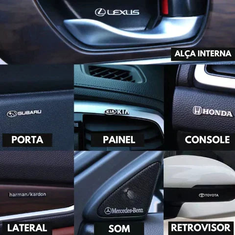 Adesivo de Metal CarLogo (Pague 2 e LEVE 4 🔥)