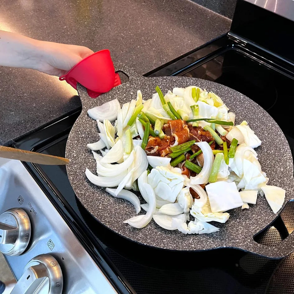 CookFlex™ – Frigideira de Pedra Vulcânica Antiaderente (Cozinhe sem Óleo e Sem Grudar Nada) - Frete Grátis!