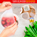 Kit 6 Tampas para Alimentos de Silicone