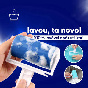 [LEVE 2 COM DESCONTO] ROLL-CLEANER TIRA PELOS LAVÁVEL