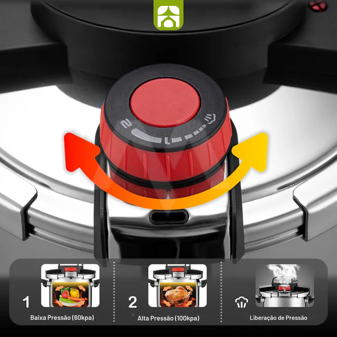 [Compre 1 e Leve 2] Panelas de Pressão TurboChef Aço Inoxidável - Á Prova de Explosões