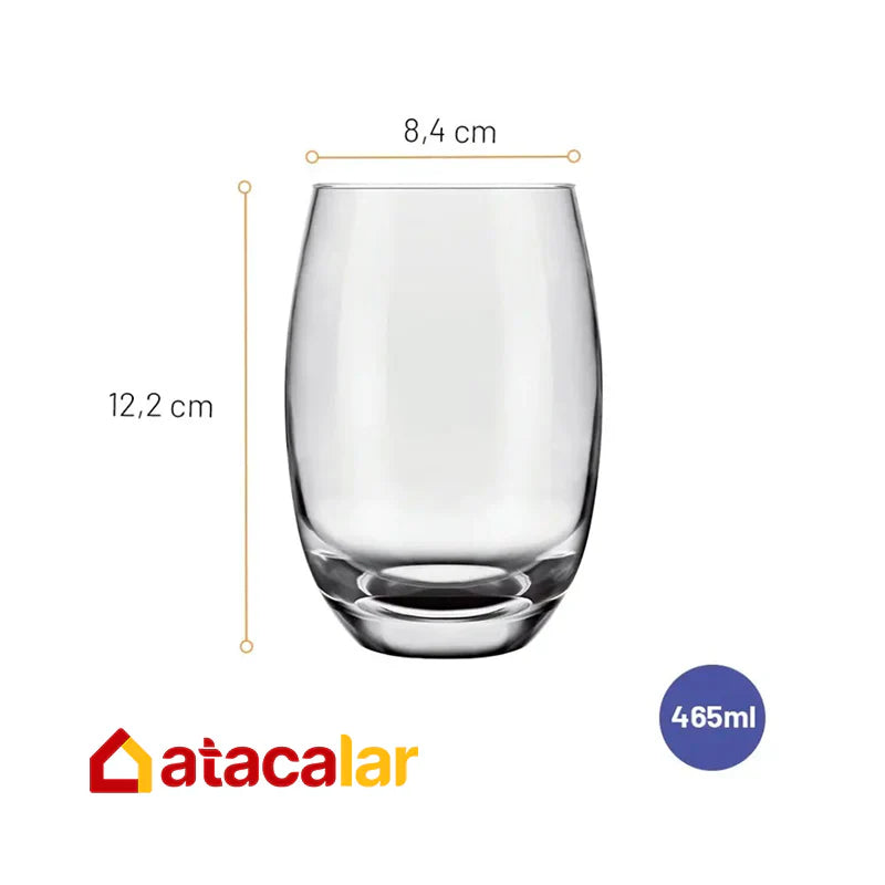 Kit com 15 Potes Herméticos de Vidro + 10 Copos de Vidro Aruba de Brinde