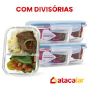 Kit com 15 Potes Herméticos de Vidro + 10 Copos de Vidro Aruba de Brinde