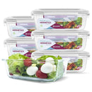 Kit com 15 Potes Herméticos de Vidro + 10 Copos de Vidro Aruba de Brinde